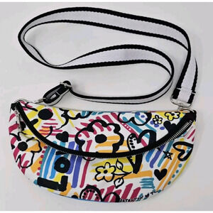Brighton Graffiti Love Zipper Crossbody Belt Bag Fanny Pack Waist Bag New